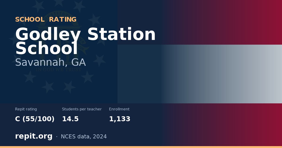 Godley Station School, Savannah, GA — Repit school rating C (55/100)