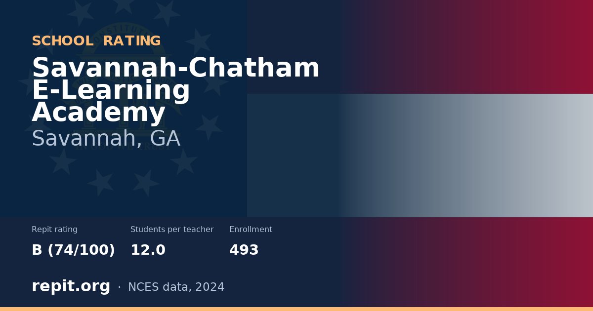 Savannah-Chatham E-Learning Academy, Savannah, GA — Repit school rating B (74/100)