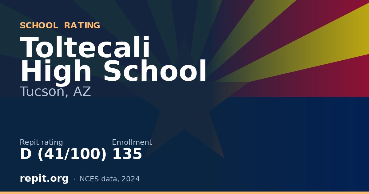 Toltecali High School, Tucson, AZ — Repit school rating D (41/100)