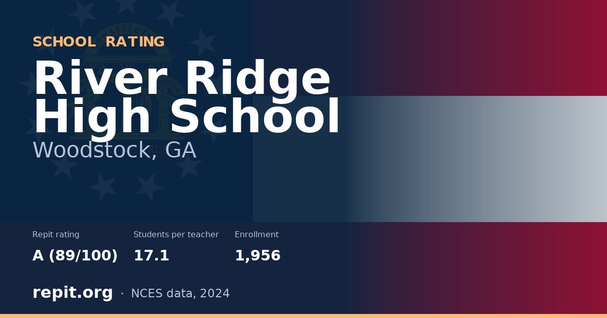 River Ridge High School, Woodstock, GA — Repit school rating A (89/100)