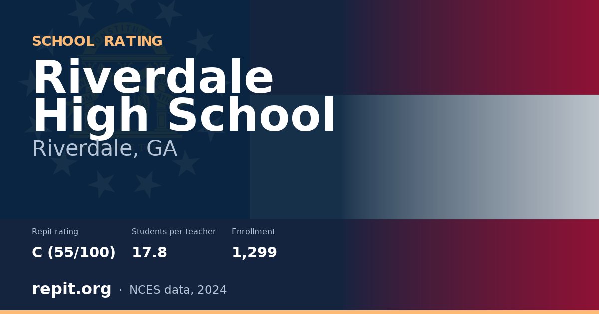 Riverdale High School, Riverdale, GA — Repit school rating C (55/100)
