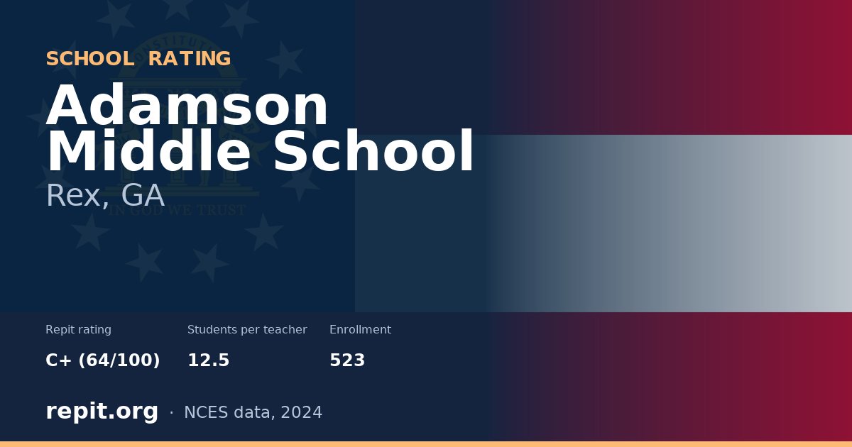 Adamson Middle School, Rex, GA — Repit school rating C+ (64/100)