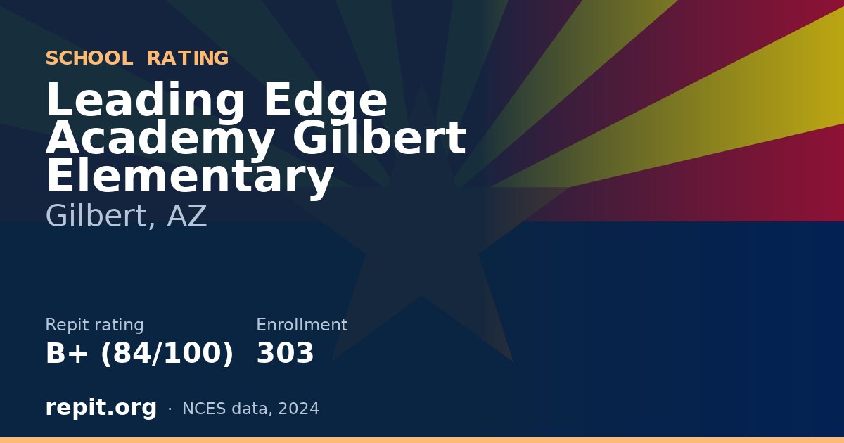 Leading Edge Academy Gilbert Elementary, Gilbert, AZ — Repit school rating B+ (84/100)