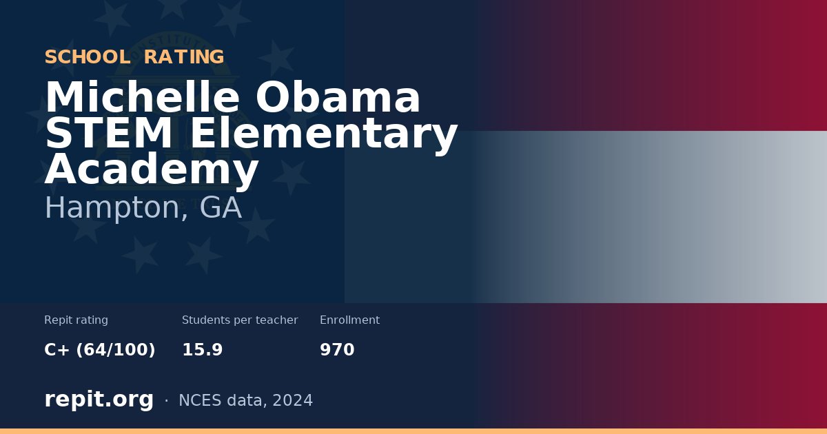Michelle Obama STEM Elementary Academy, Hampton, GA — Repit school rating C+ (64/100)