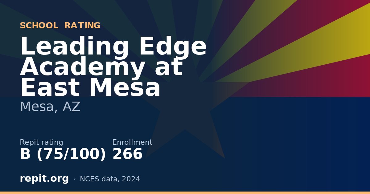Leading Edge Academy at East Mesa, Mesa, AZ — Repit school rating B (75/100)