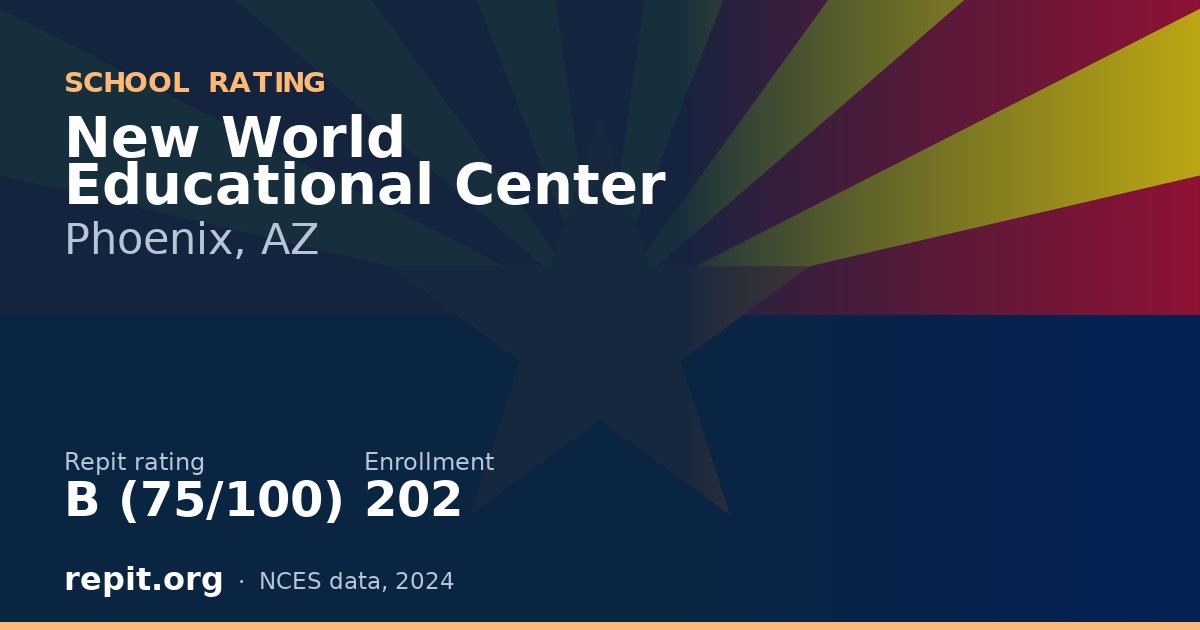 New World Educational Center, Phoenix, AZ — Repit school rating B (75/100)