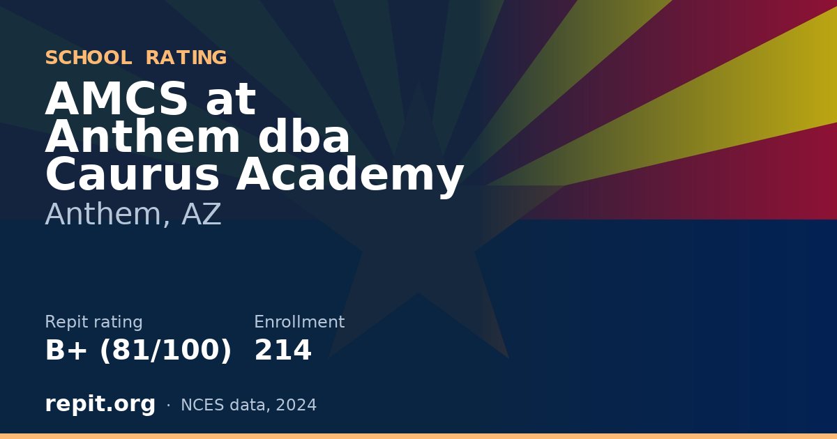 AMCS at Anthem dba Caurus Academy, Anthem, AZ — Repit school rating B+ (81/100)