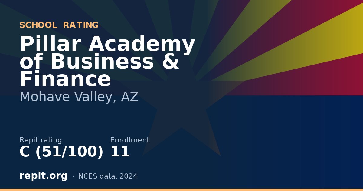 Pillar Academy of Business & Finance, Mohave Valley, AZ — Repit school rating C (51/100)