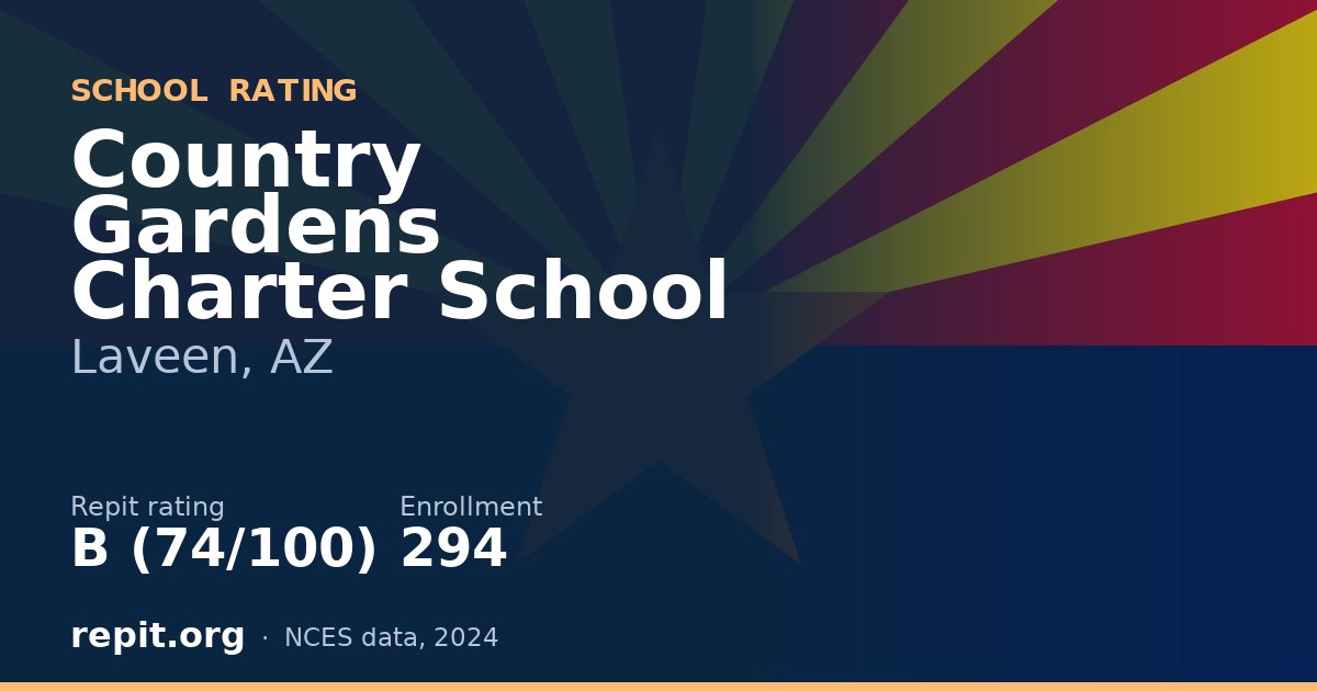 Country Gardens Charter School, Laveen, AZ — Repit school rating B (74/100)