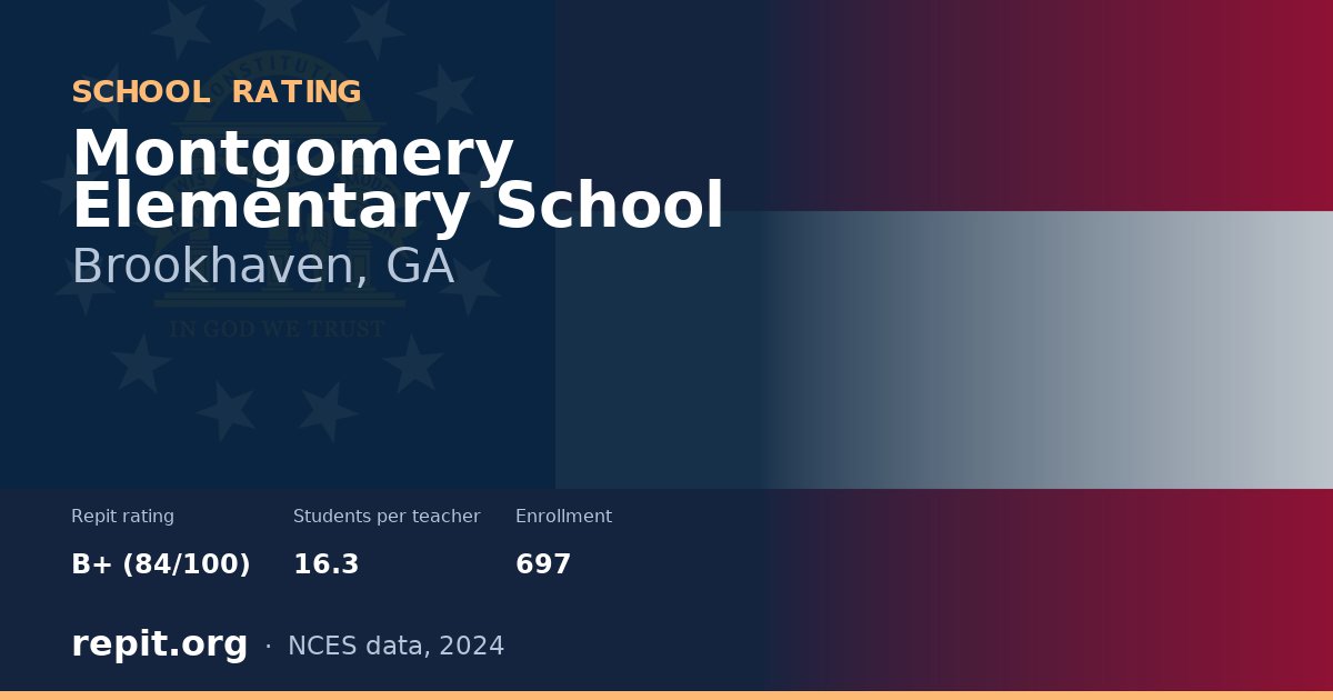 Montgomery Elementary School, Brookhaven, GA — Repit school rating B+ (84/100)