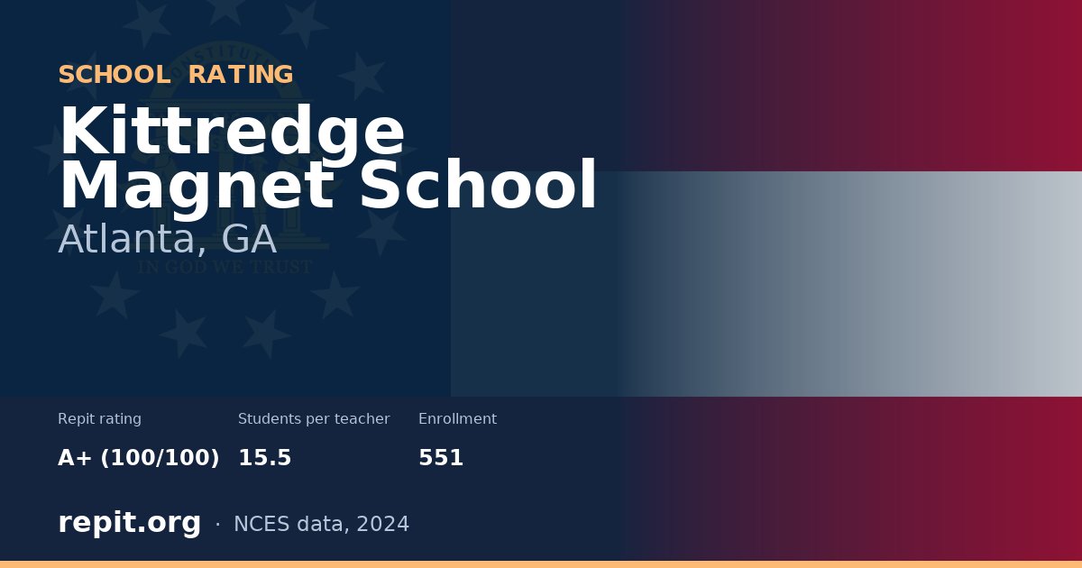Kittredge Magnet School, Atlanta, GA — Repit school rating A+ (100/100)