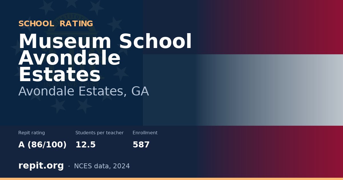 Museum School Avondale Estates, Avondale Estates, GA — Repit school rating A (86/100)