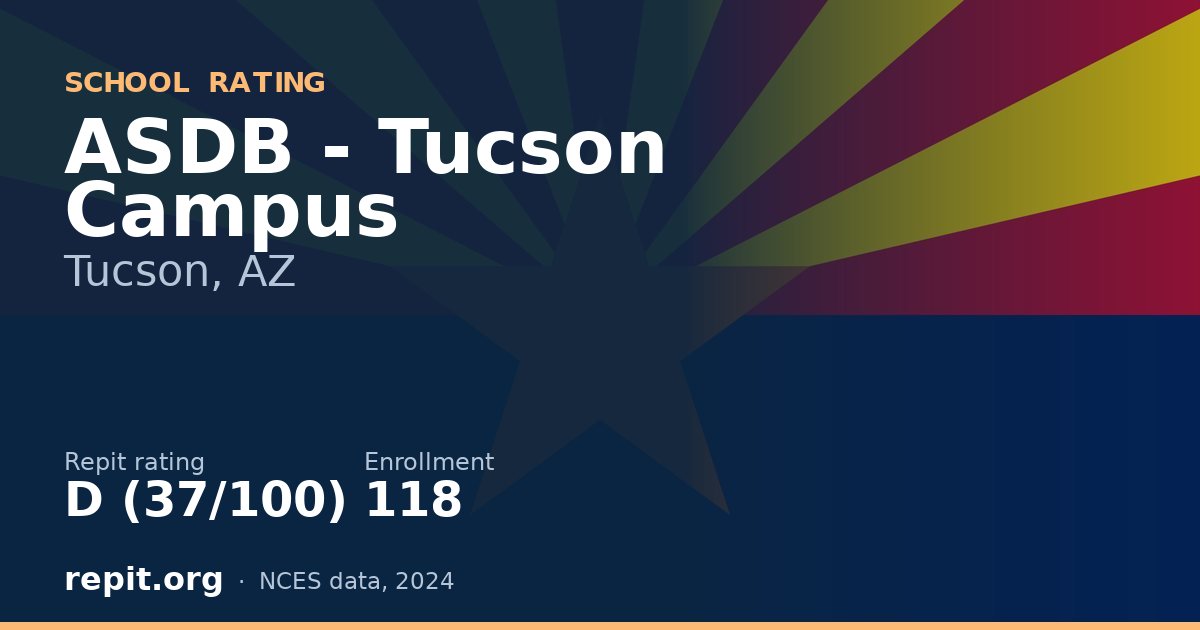 ASDB - Tucson Campus, Tucson, AZ — Repit school rating D (37/100)