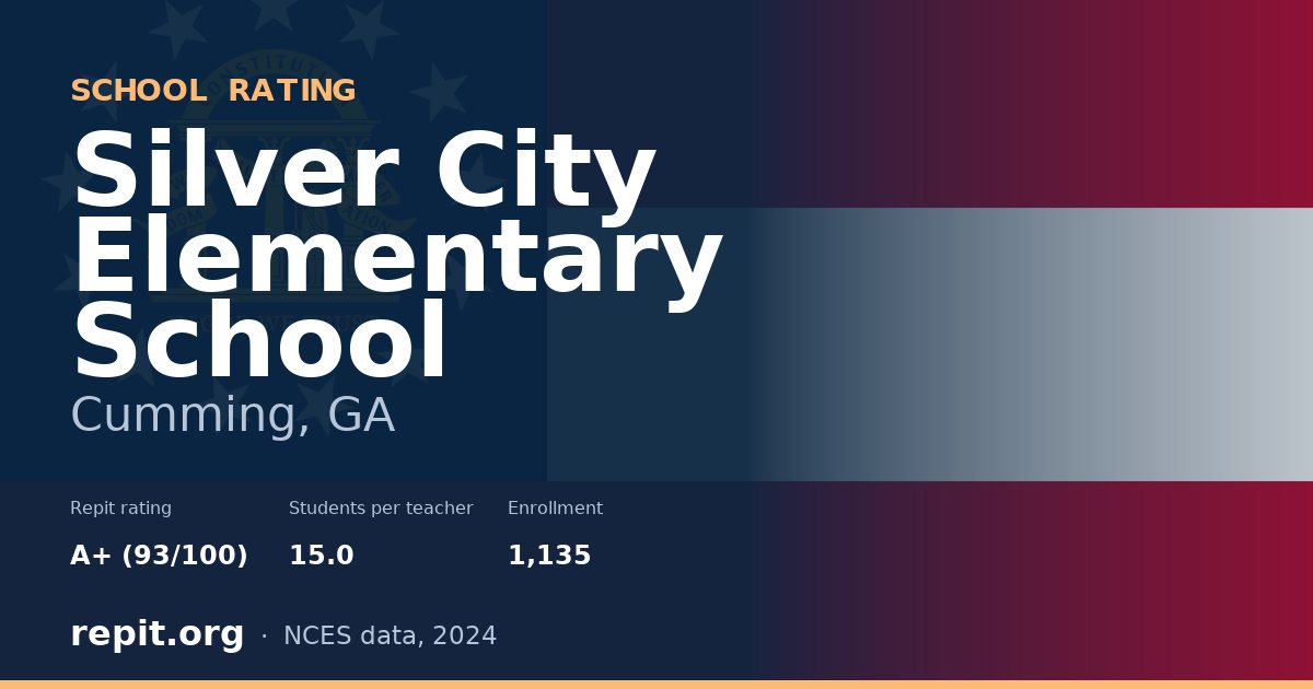 Silver City Elementary School, Cumming, GA — Repit school rating A+ (93/100)