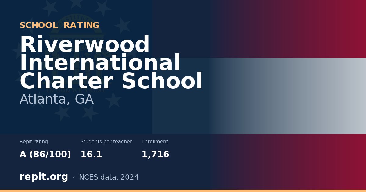 Riverwood International Charter School, Atlanta, GA — Repit school rating A (86/100)