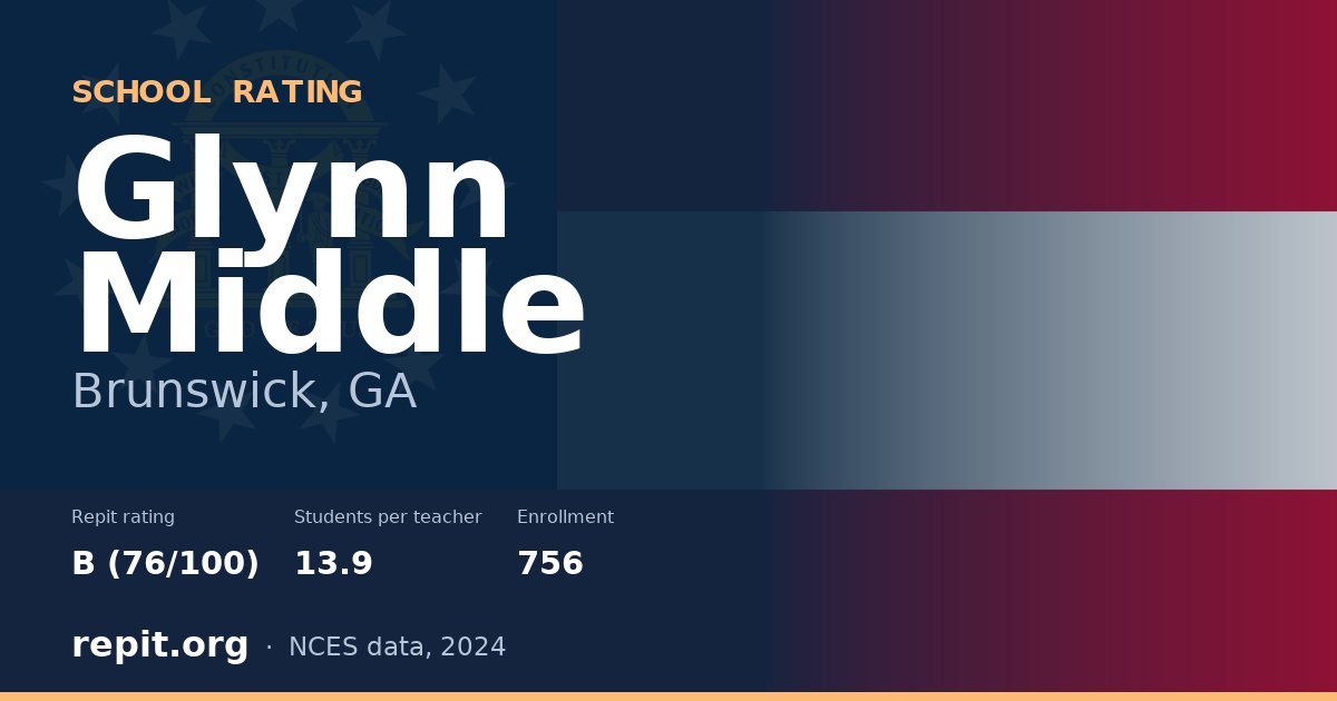 Glynn Middle, Brunswick, GA — Repit school rating B (76/100)