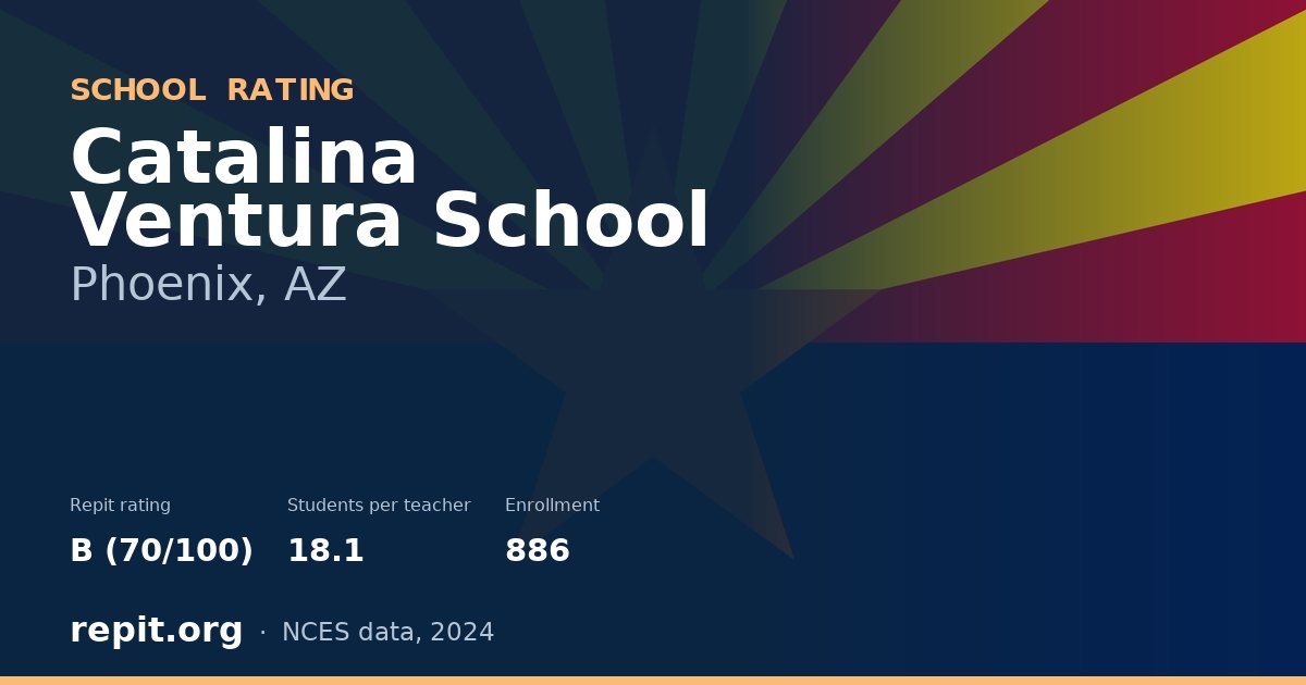 Catalina Ventura School, Phoenix, AZ — Repit school rating B (70/100)