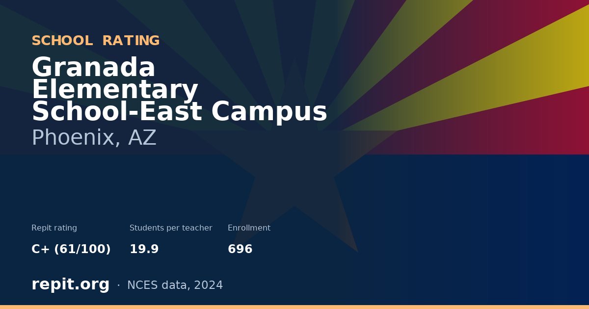 Granada Elementary School-East Campus, Phoenix, AZ — Repit school rating C+ (61/100)