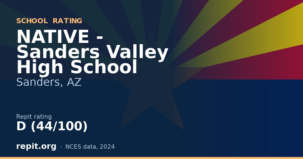 NATIVE - Sanders Valley High School, Sanders, AZ — Repit school rating D (44/100)