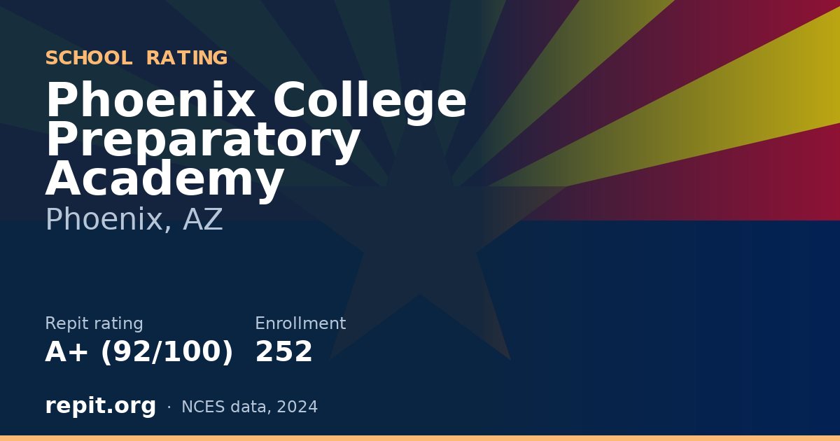 Phoenix College Preparatory Academy, Phoenix, AZ — Repit school rating A+ (92/100)