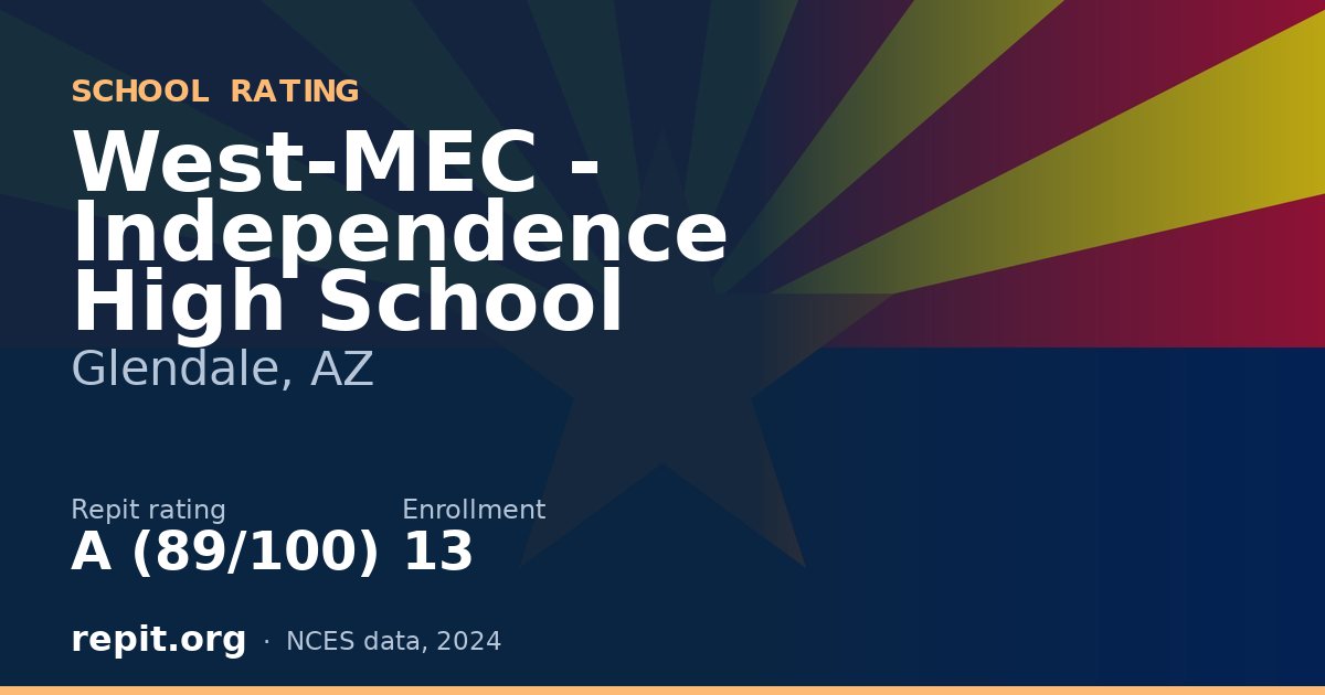 West-MEC - Independence High School, Glendale, AZ — Repit school rating A (89/100)