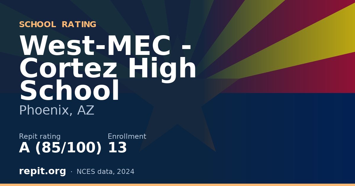 West-MEC - Cortez High School, Phoenix, AZ — Repit school rating A (85/100)