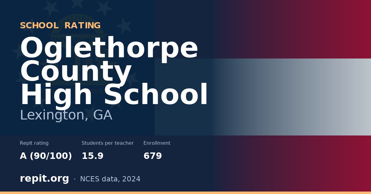Oglethorpe County High School, Lexington, GA — Repit school rating A (90/100)