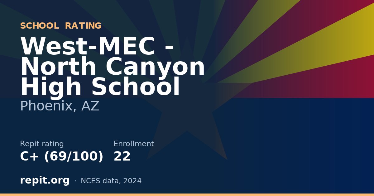 West-MEC - North Canyon High School, Phoenix, AZ — Repit school rating C+ (69/100)