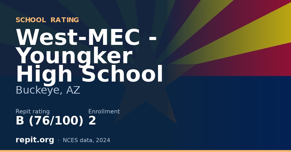 West-MEC - Youngker High School, Buckeye, AZ — Repit school rating B (76/100)