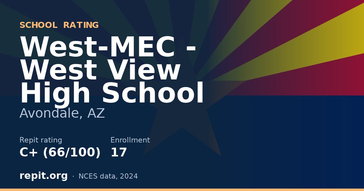 West-MEC - West View High School, Avondale, AZ — Repit school rating C+ (66/100)