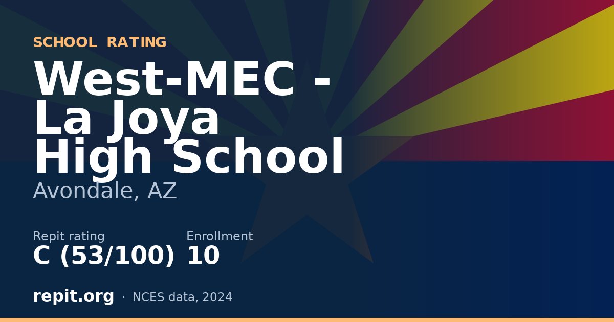 West-MEC - La Joya High School, Avondale, AZ — Repit school rating C (53/100)