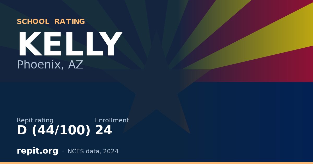 KELLY, Phoenix, AZ — Repit school rating D (44/100)