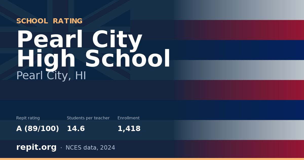 Pearl City High School, Pearl City, HI — Repit school rating A (89/100)