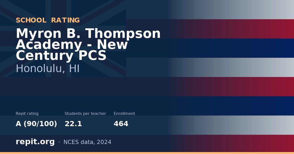 Myron B. Thompson Academy - New Century PCS, Honolulu, HI — Repit school rating A (90/100)