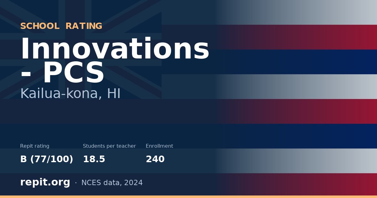 Innovations - PCS, Kailua-kona, HI — Repit school rating B (77/100)