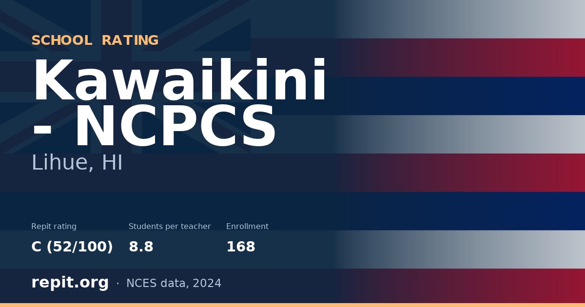 Kawaikini - NCPCS, Lihue, HI — Repit school rating C (52/100)