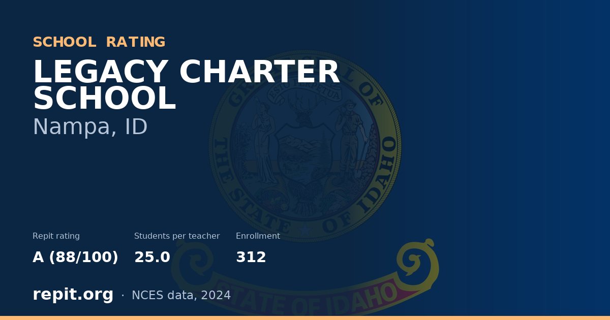 LEGACY CHARTER SCHOOL, Nampa, ID — Repit school rating A (88/100)