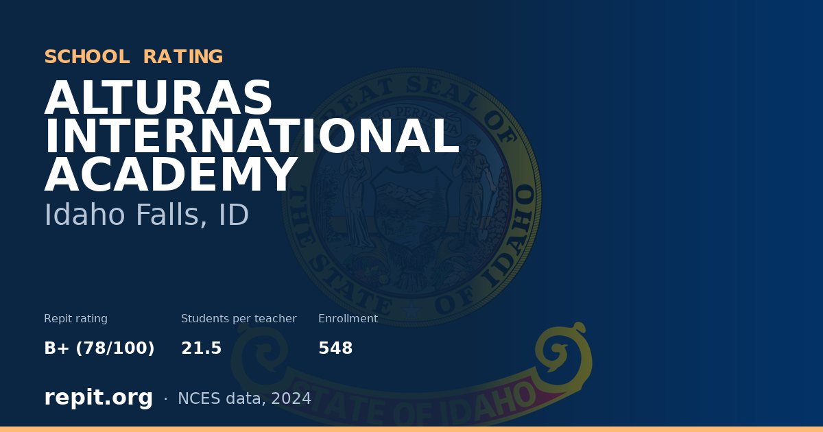 ALTURAS INTERNATIONAL ACADEMY, Idaho Falls, ID — Repit school rating B+ (78/100)