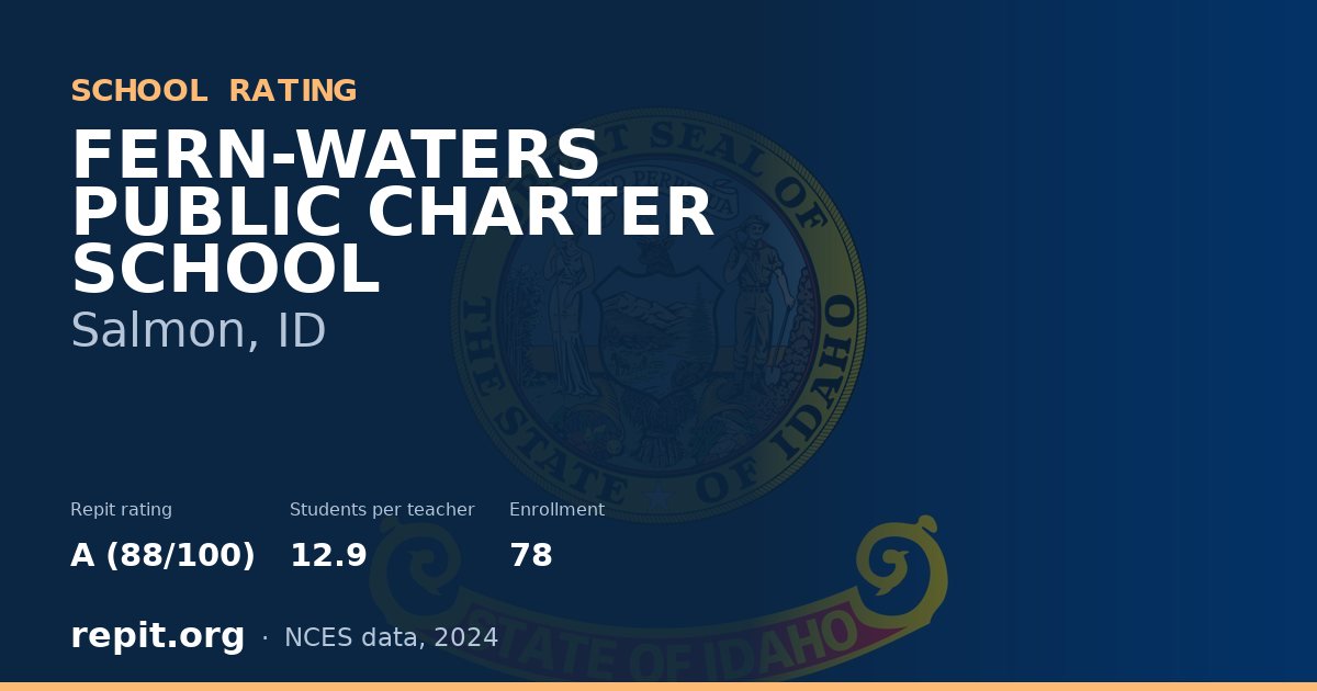 FERN-WATERS PUBLIC CHARTER SCHOOL, Salmon, ID — Repit school rating A (88/100)