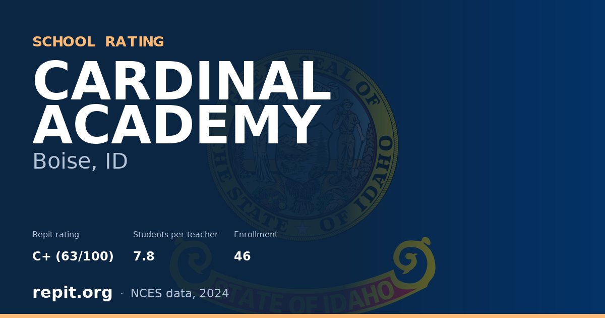 CARDINAL ACADEMY, Boise, ID — Repit school rating C+ (63/100)
