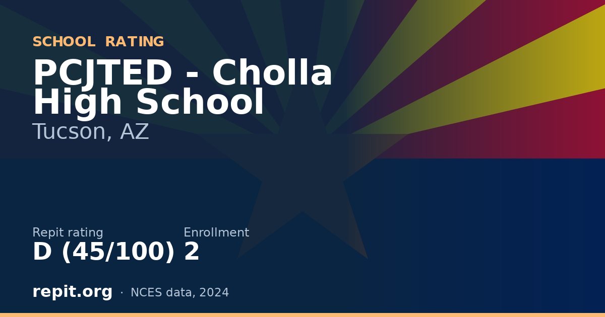 PCJTED - Cholla High School, Tucson, AZ — Repit school rating D (45/100)