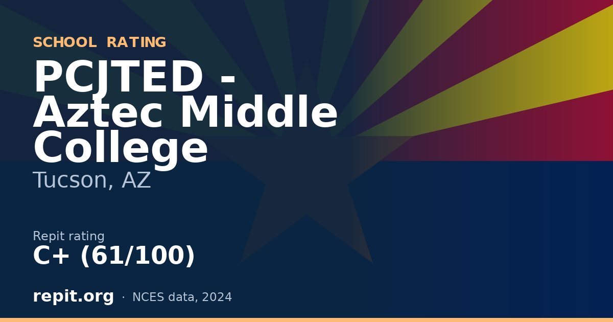 PCJTED - Aztec Middle College, Tucson, AZ — Repit school rating C+ (61/100)