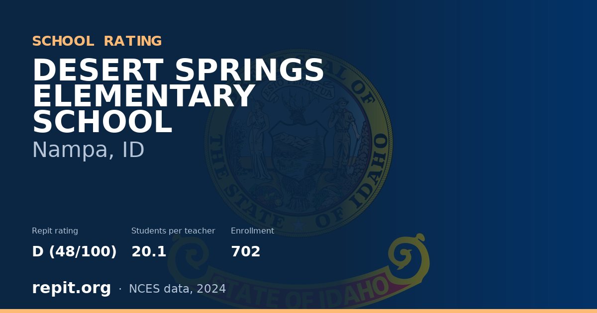 DESERT SPRINGS ELEMENTARY SCHOOL, Nampa, ID — Repit school rating D (48/100)