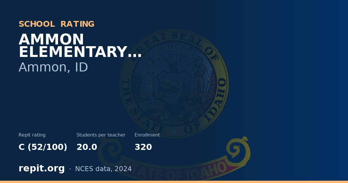 AMMON ELEMENTARY SCHOOL, Ammon, ID — Repit school rating C (52/100)