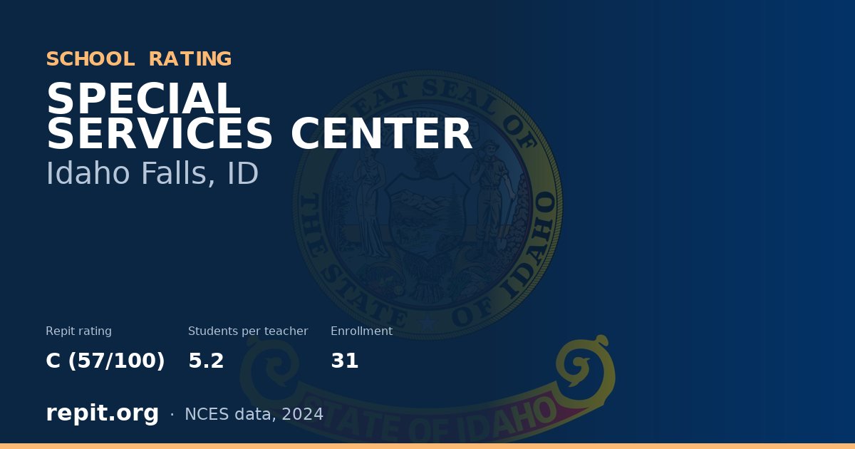 SPECIAL SERVICES CENTER, Idaho Falls, ID — Repit school rating C (57/100)