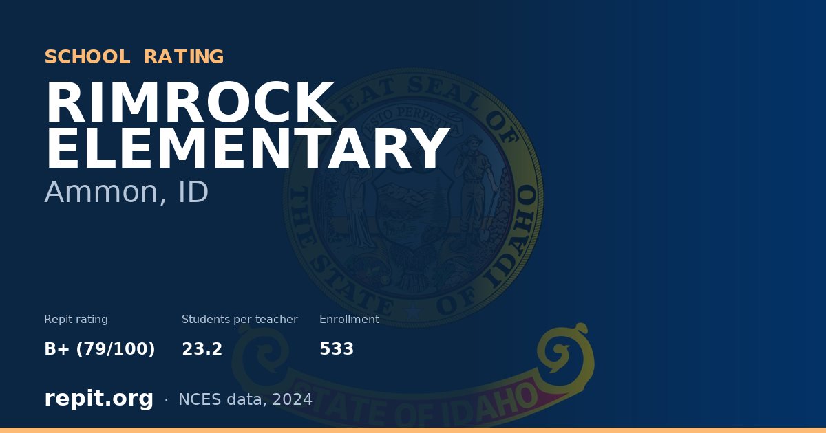 RIMROCK ELEMENTARY, Ammon, ID — Repit school rating B+ (79/100)
