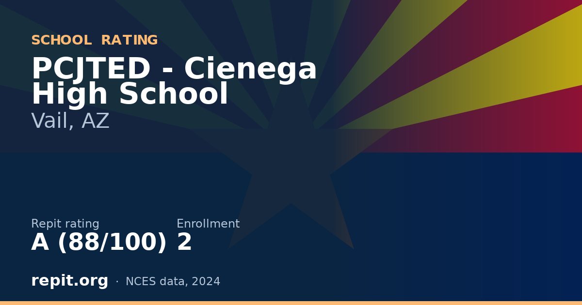 PCJTED - Cienega High School, Vail, AZ — Repit school rating A (88/100)
