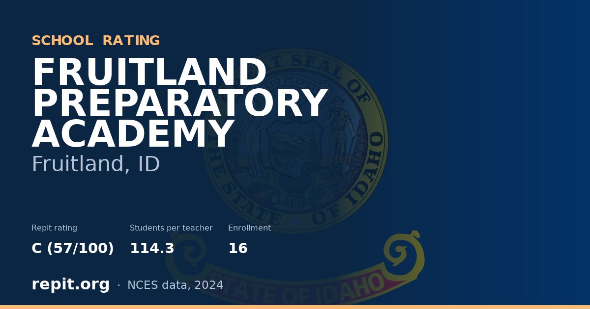 FRUITLAND PREPARATORY ACADEMY, Fruitland, ID — Repit school rating C (57/100)