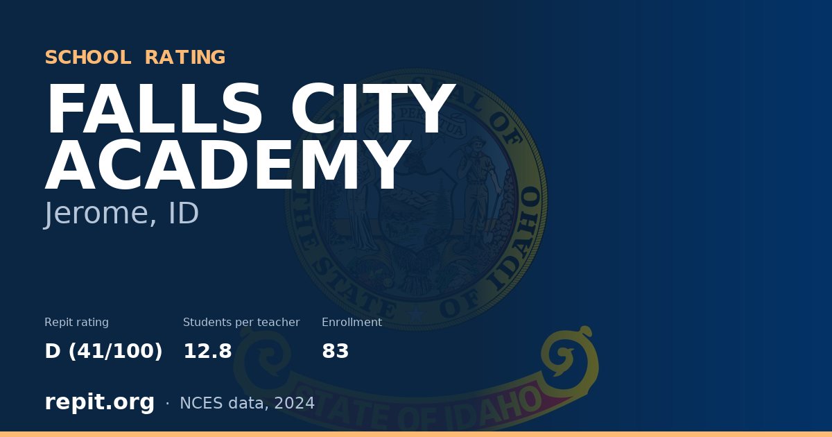 FALLS CITY ACADEMY, Jerome, ID — Repit school rating D (41/100)