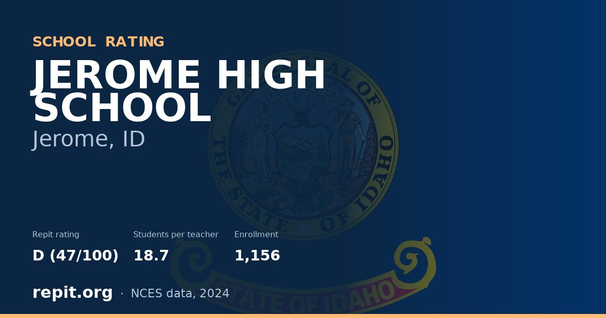 JEROME HIGH SCHOOL, Jerome, ID — Repit school rating D (47/100)
